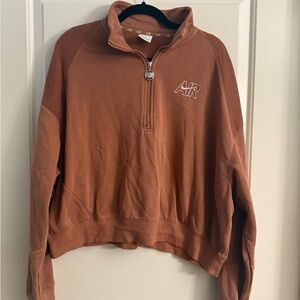 Nike Women's Brown Quarter-Zip Sweater 2XL